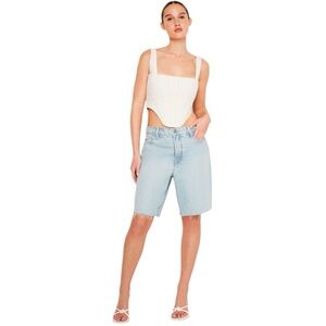 GOOD AMERICAN Good ‘90s Bermuda Shorts 6 NWT